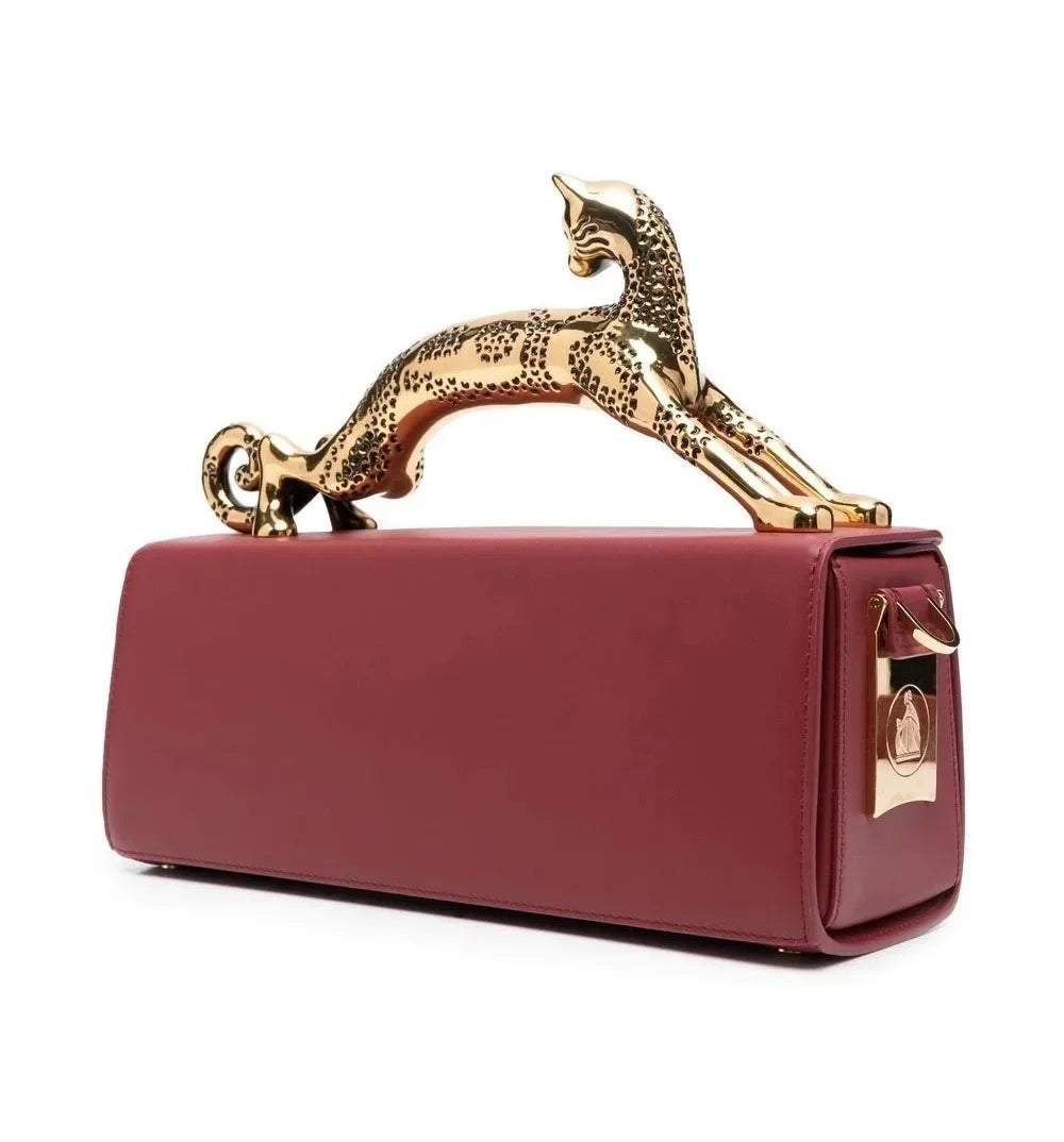 Sac à Main Femme Luxe | Poignée Métal Designer | Bandoulière | Forme Rectangle Élégante