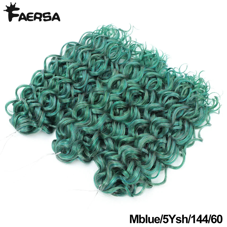 Deep Wavy Twist Crochet Hair Afro Curls Water Wave Crochet Braids Synthetic Curly Braiding Hair Extensions For Women 18 24 Inch