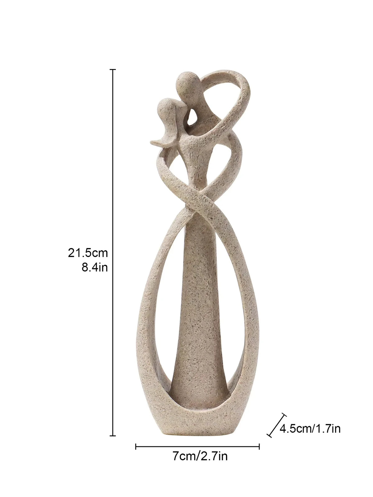 Sculpture de couple enlacé en résine | Décoration intérieure