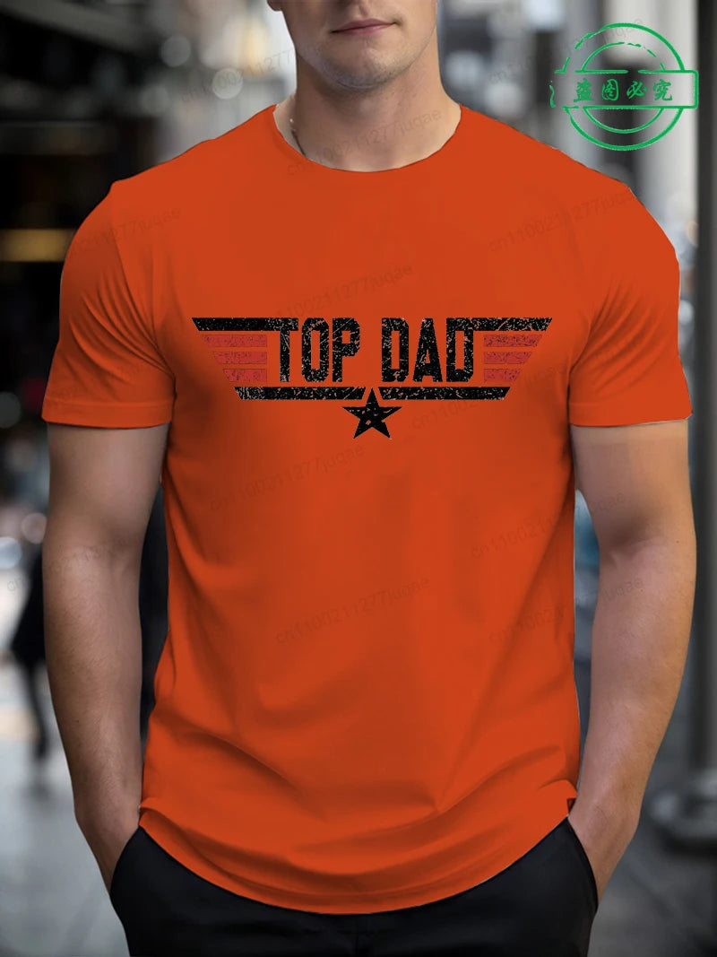 T-Shirts for Men Top Dad Design Shirts Papa Graphic Tees Short Sleeve Men's Summer Fashion T-Shirts Personality Clothing