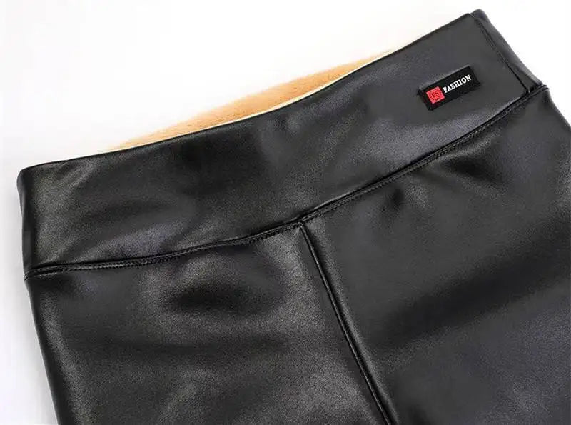 Legging Hiver Épais Velours Laine 700g Femme | Agneau Cachemire | Faux Cuir Chaud | Jegging