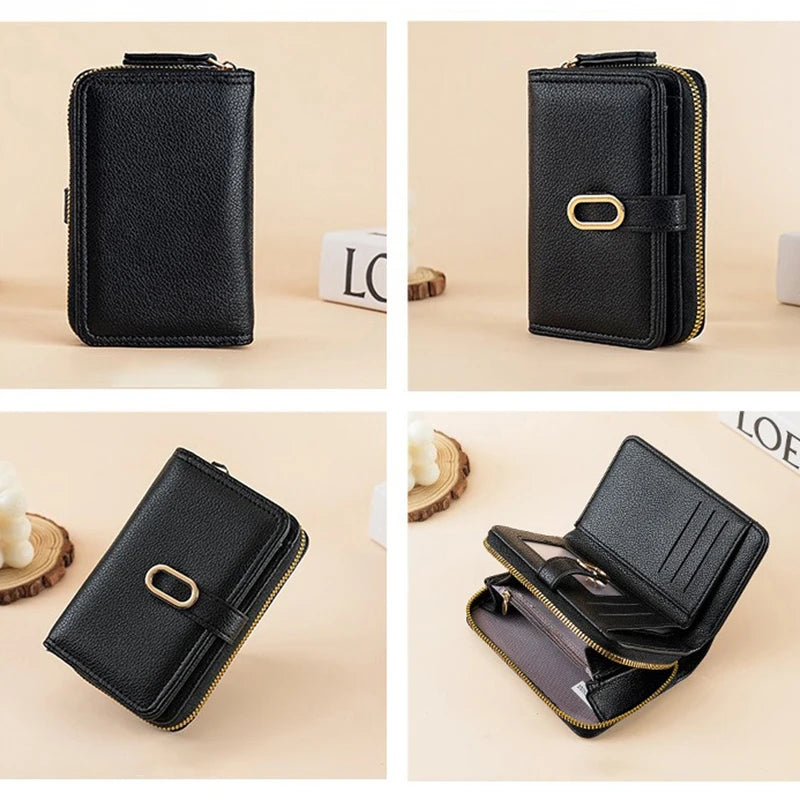 Women's Wallet with Zip Coin Pocket PU Leather Purses for Women Lychee Pattern Wallets and Handbags Money Bags Simple Billfold