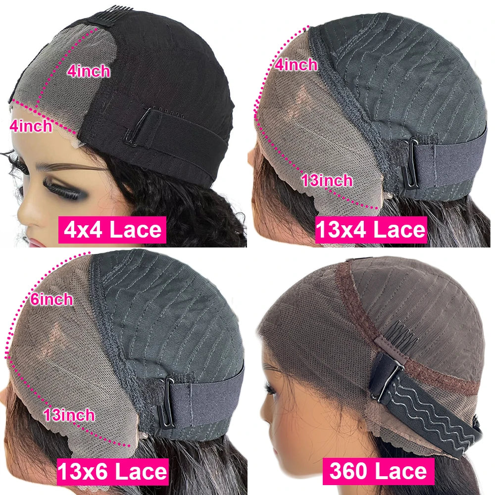 100% Human Hair 350/450 Density 30 32 Inch Bouncy Curly 13x6 HD Lace Front Glueless Wig Brazilian Hair Wear And Go Wig For Women