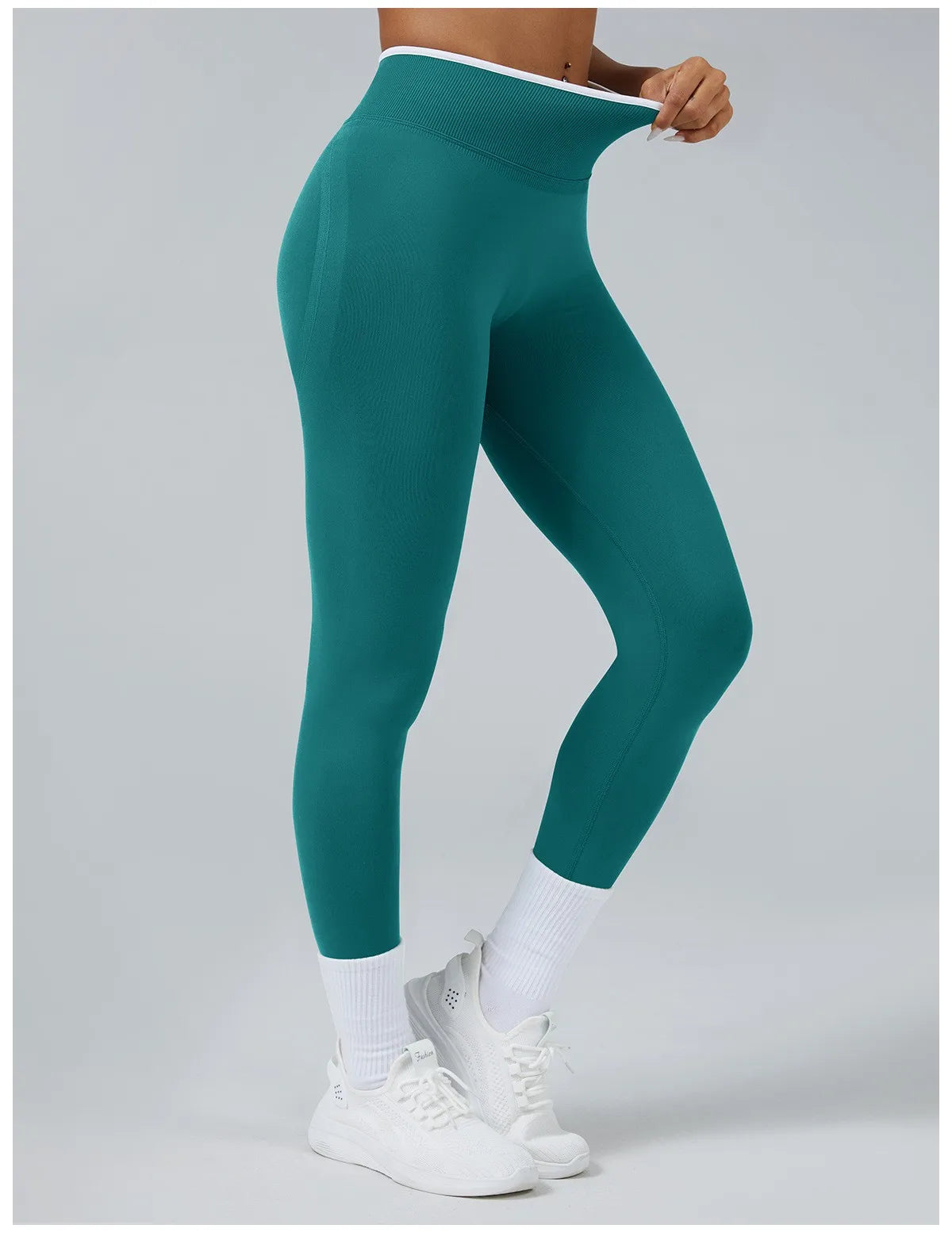 Women's Mid-Waist Seamless Yoga Leggings Push-Up Sports Fitness Running Pants Hip Lift High Elastic Gym Leggings Sport Leggings