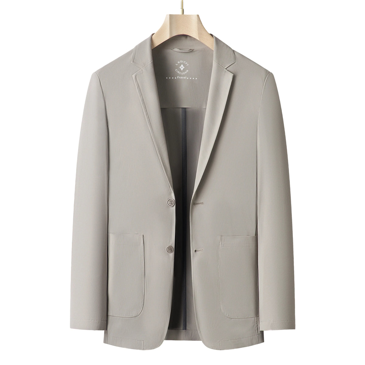 Minimalist Men's Casual Blazer Ice Silk Nylon Spandex Seamless High-Stretch Sun Protection Cooling Summer Breathable Tech Jacket