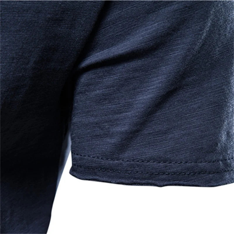T-Shirt Homme 100% Coton | Col Rond | Manches Courtes | Uni Casual | Doux & Confortable | Été