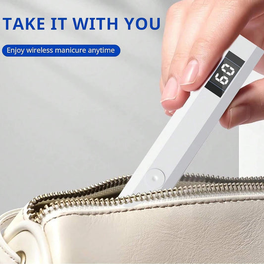 Handheld UV Light for Gel Nails Portable UV Nail Lamp Rechargeable LED Nail Lamp for Nail Art Desk Stand