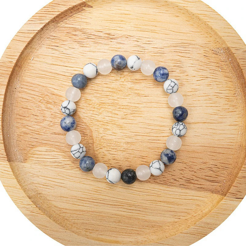 Stylish Unisex Beaded Bracelets with Natural Stones, Multi-Function Fashion Jewelry, Excellent Present for Loved Ones