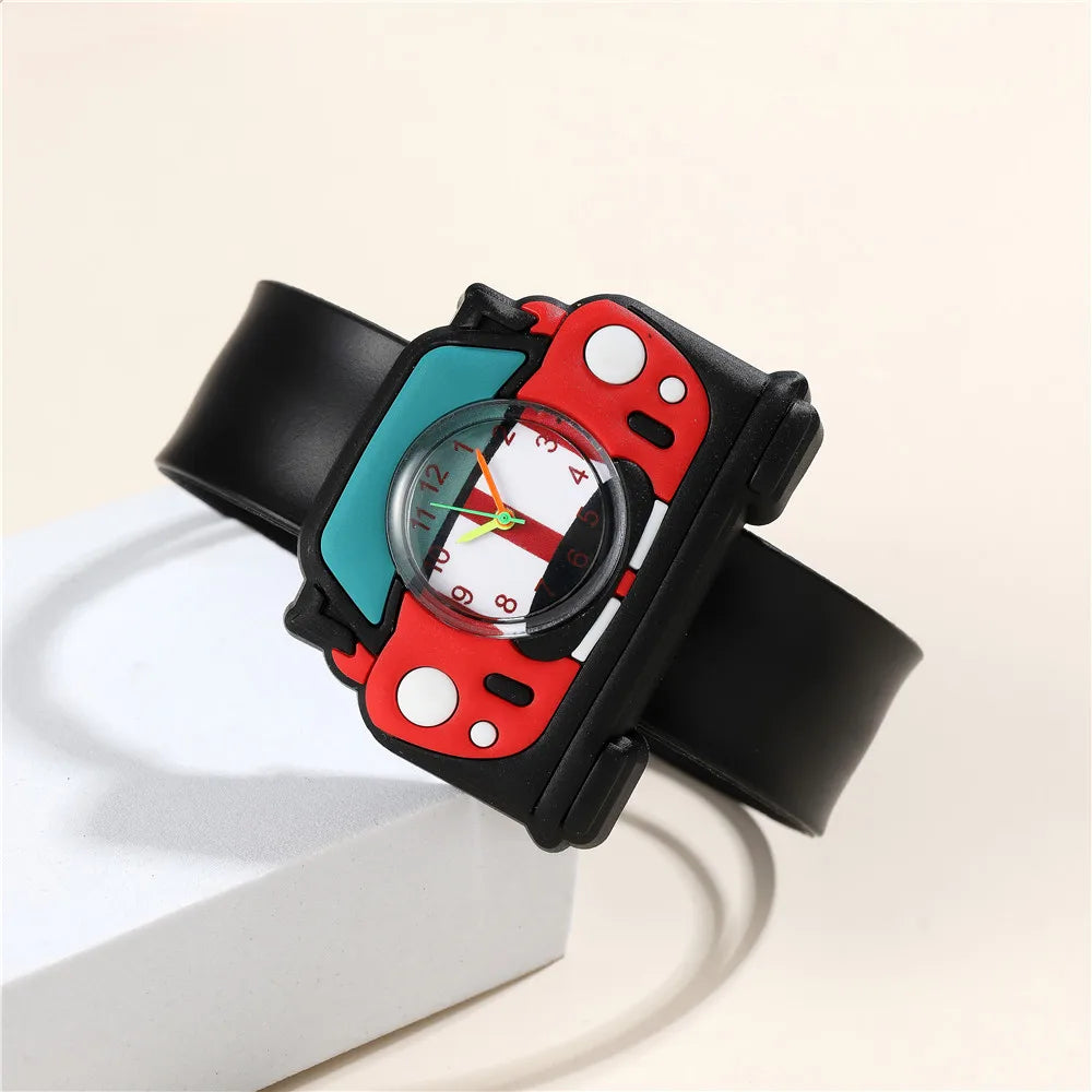 Fashion Children Students Cartoon Watch Car Pattern Kids Boys Girls Watch Gifts