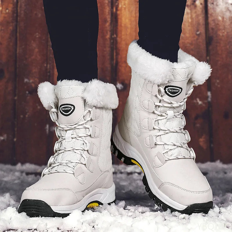 Bottes de Neige Femme Hiver | Imperméables Antidérapantes | Coton Épais Chaud | Voyage Outdoor