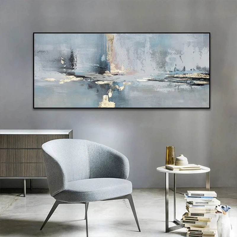 Peinture Huile Paysage Abstrait | Grand Format | Canvas Mural | Sans Cadre | Décoration Salon & Maison
