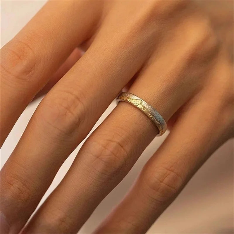 Men's Ring 925 Sterling Silver Jewelry Adjustable Trendy Gold Mountain Design Ring Male Index Finger Accessories