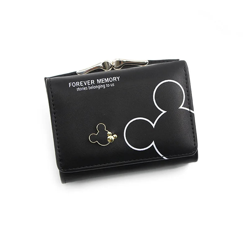 Portefeuille Femme & Fille | Dessin Animé Lettres | Porte-Monnaie Tri-Pliable Court | Mode Tendance