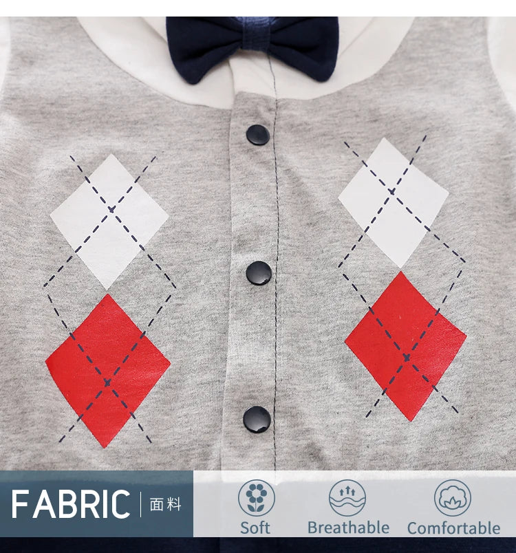 Body Bébé Style Gentleman | Coton Doux Confortable | Manches Courtes | Fille & Garçon | 0-18 Mois (v2)