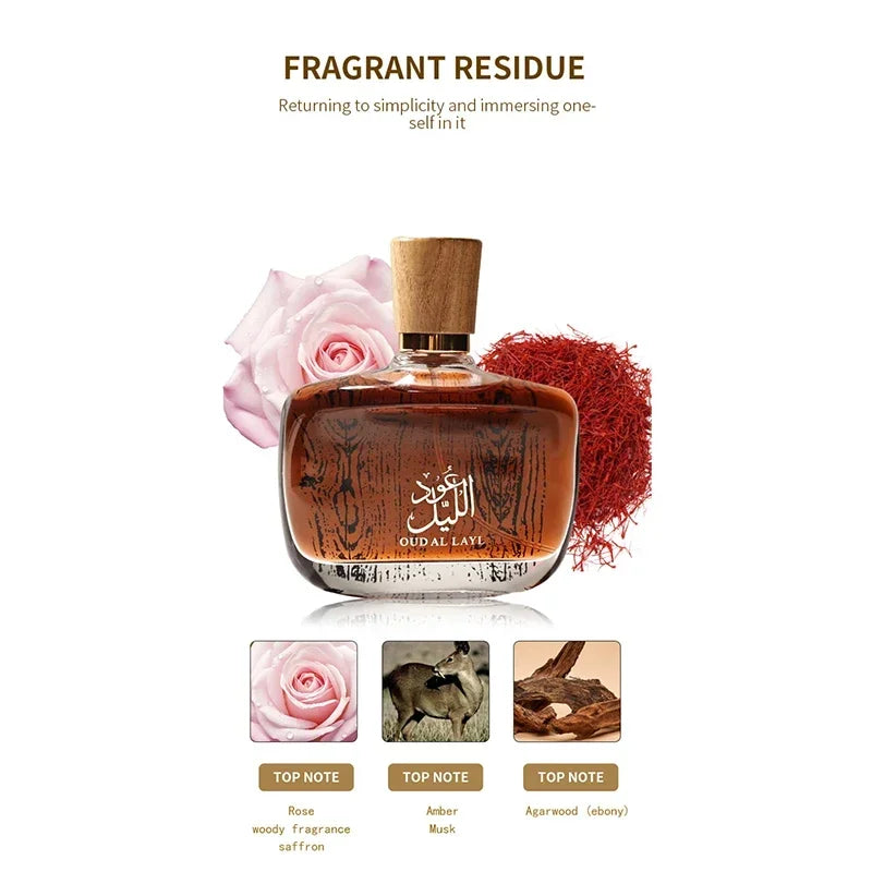 Eau de Toilette Homme Arabe Premium | Musc Oud & Cèdre | Boisé Charmant Longue Tenue
