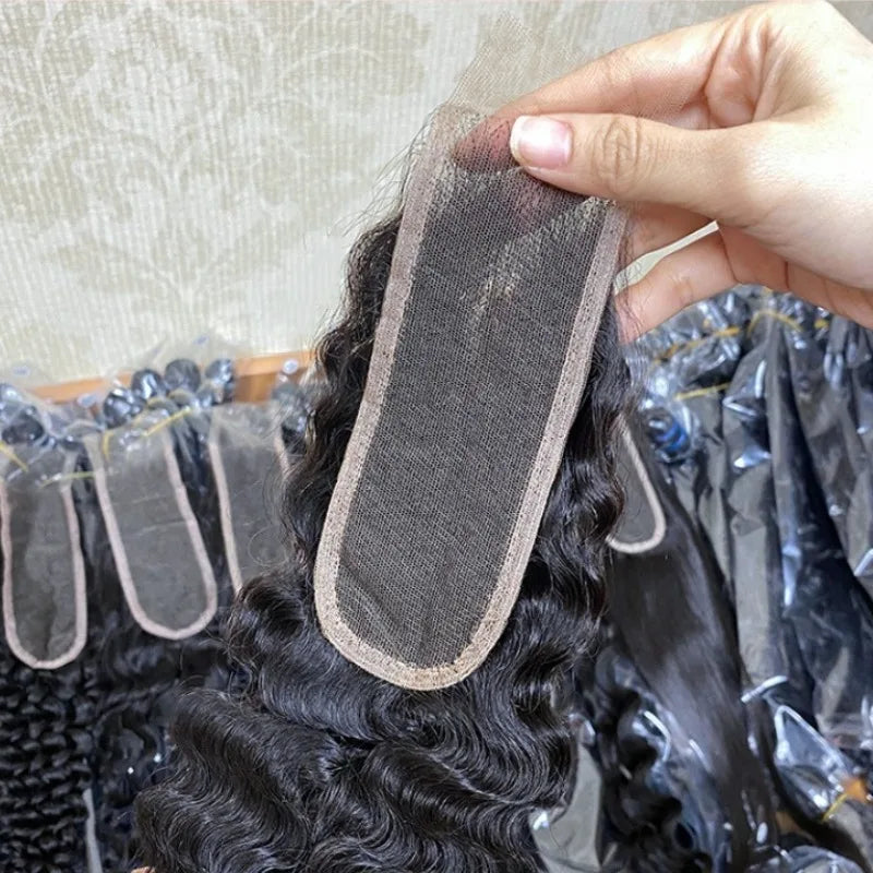 Closure 2x6 Lace HD Premium | Birmane Curly | 20 Pouces | Tissé Main | Cheveux Humains Remy Brésiliens Vierges | Femmes Noires