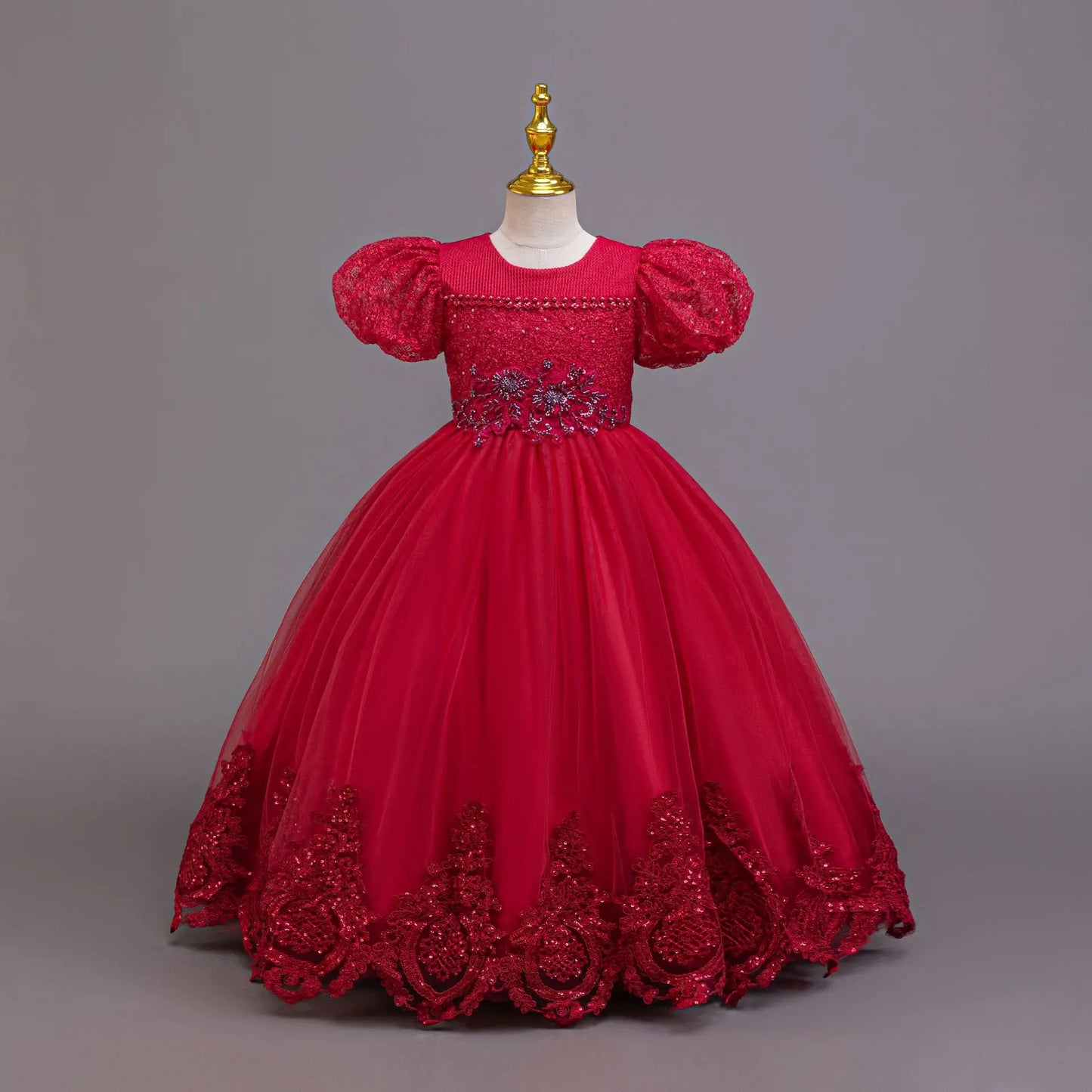 New Girl Evening Dresses Festive Clothing Children Elegant Wedding Dress for Party Girls' White Clothes