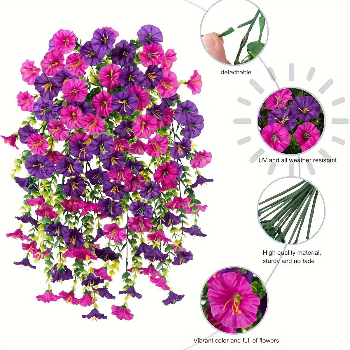 Plante Artificielle Suspendue 75cm | Panier Suspendu & Guirlande Murale | Décoration Maison, Jardin & Mariage
