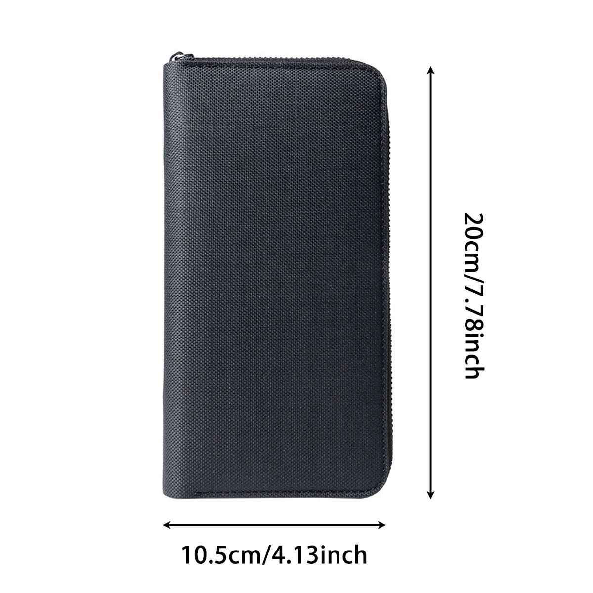 Men's Long Wallet Large Capacity Multiple Card Slots Canvas Zippered Purse Business Handbag Card Holder Wallet Coin Bag