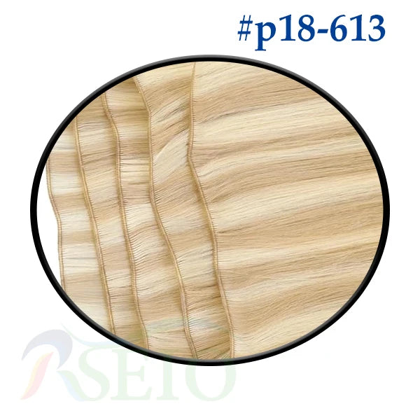 Tissage Weft Cheveux Humains Remy Naturel | 14-26 Pouces | Bouclable | Blonde & Lisse | Salon