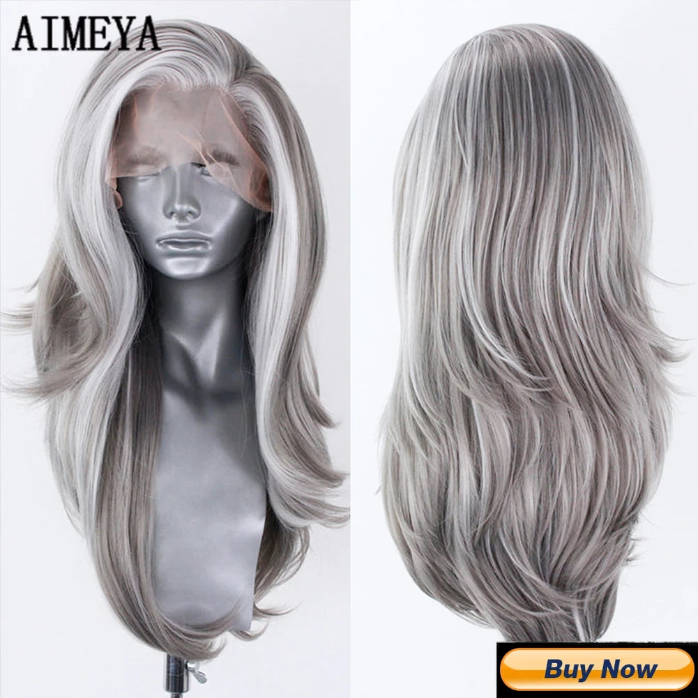 Perruque Lace Front 13x4 Lisse Synthétique | Ligne Naturelle Haute Qualité | Port Quotidien | Femme