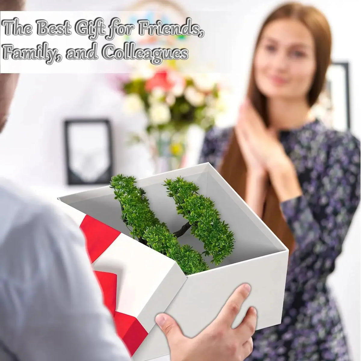 Bonsaï Simulé Pot | Faux Fleurs | Décoration Mariage, Maison & Cadeau Pendaison de Crémaillère