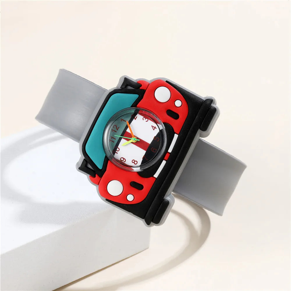 Fashion Children Students Cartoon Watch Car Pattern Kids Boys Girls Watch Gifts