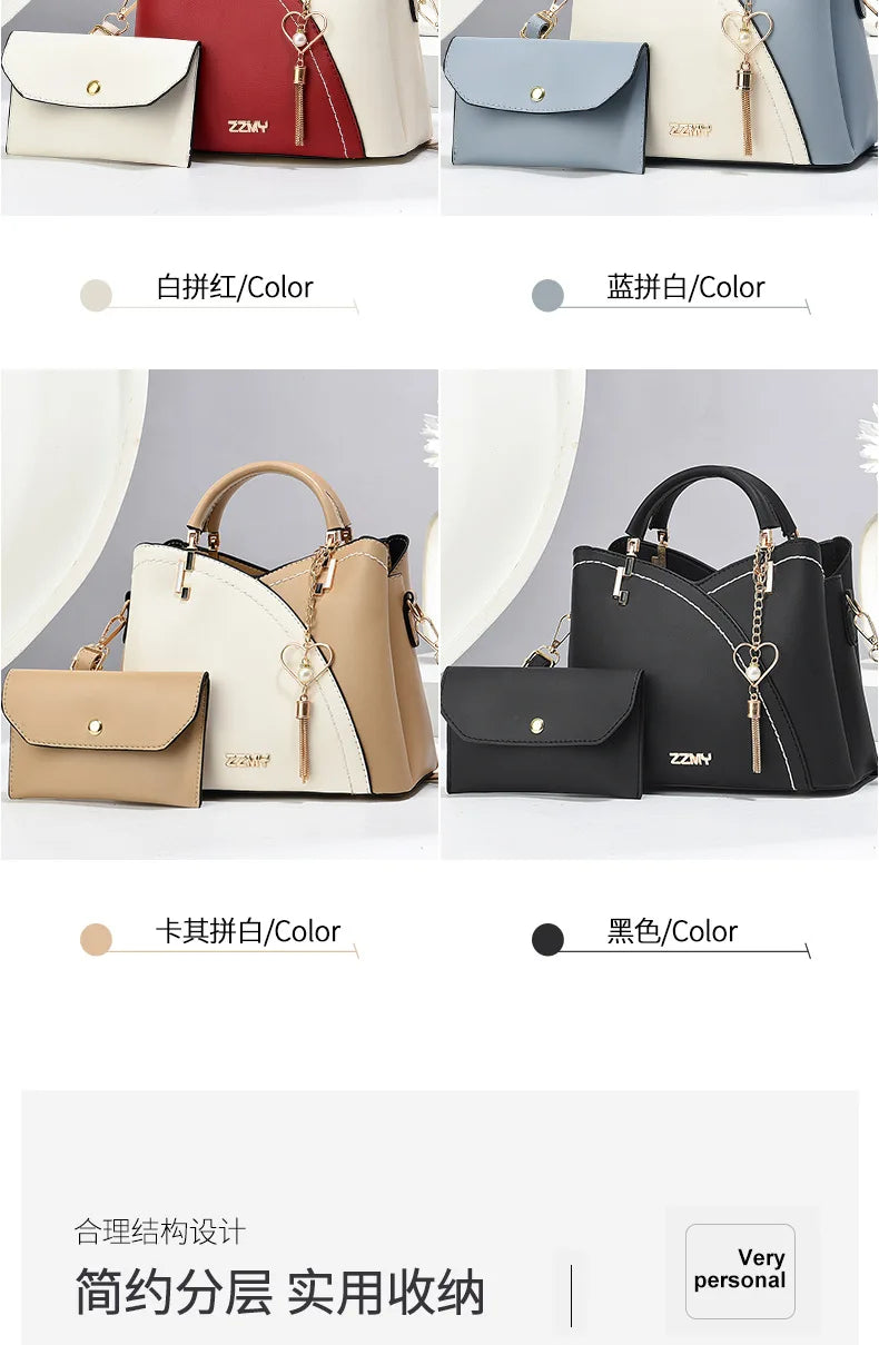 Elegant Handbag for Women Luxury Designer Top-Handle Bags High Quality PU Leather Ladies Shoulder Crossbody Bag Casual Tote Sac
