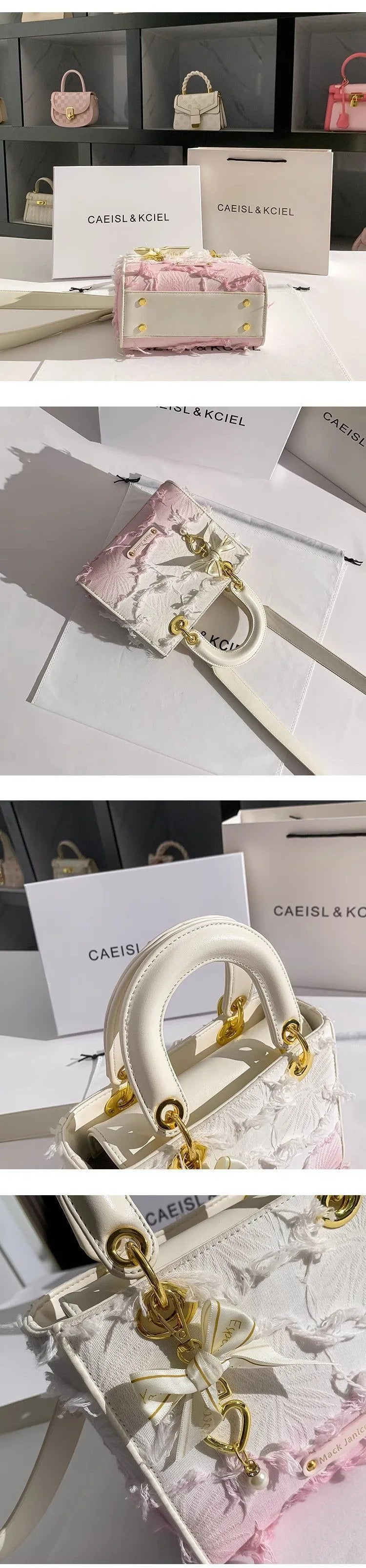 Women's Handbag Elegant Synthetic Crossbody Golden-Tone Hardware Closure 2026 New Design for Parties Luxury Shoulder Purse