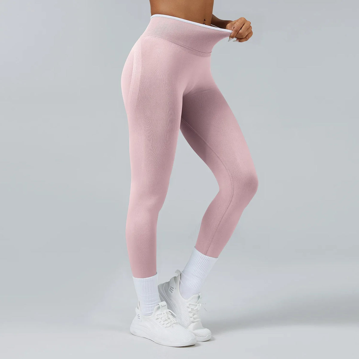 Women's Mid-Waist Seamless Yoga Leggings Push-Up Sports Fitness Running Pants Hip Lift High Elastic Gym Leggings Sport Leggings