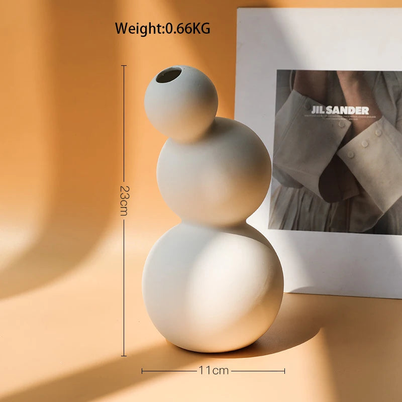 Vase blanc en céramique | Décoration de table
