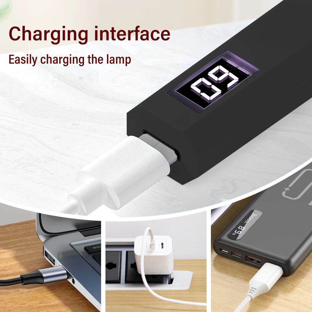 Lampe UV LED Portable pour Ongles en Gel | Rechargeable | Support de Bureau | Nail Art