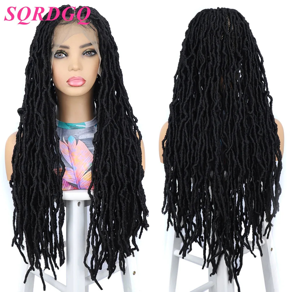 Dreadlocks Braided Wigs Synthetic Locs Full Lace Wig Female Braids Full Lace Wigs Women African Box Braids Hair Wigs For Woman