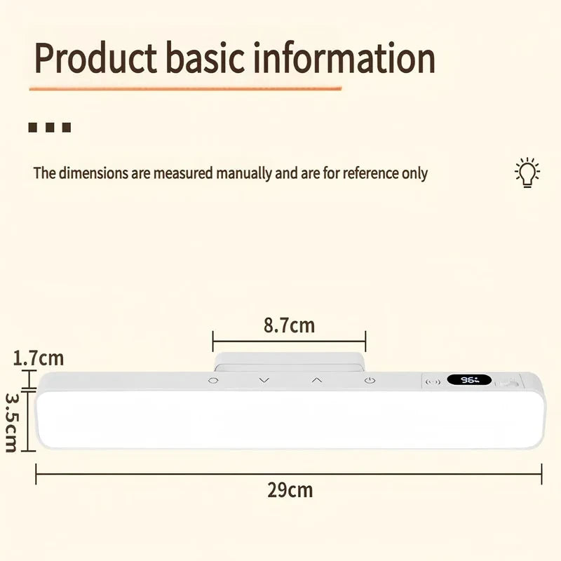 Lampe de Bureau Tactile Magnétique Rechargeable | Batterie Intégrée | Lecture, Miroir & Chevet