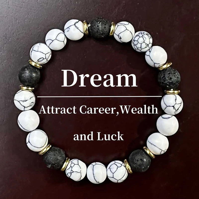 Stylish Unisex Beaded Bracelets with Natural Stones, Multi-Function Fashion Jewelry, Excellent Present for Loved Ones