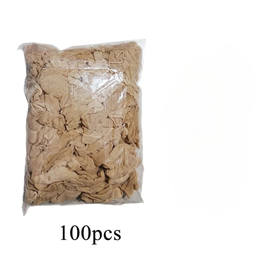 100Pcs HD Wig Caps High Quality Transparent HD Hair Nets Weave Nylon Stretchy Lace Front Wig Cap for Women Men Light Brown
