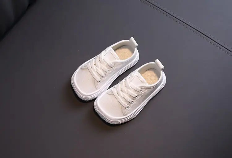 Kids Non-slip Comfort Sneakers, Toddlers Tennis Shoes, Children's Sport Canvas Shoes, Lace-up Girls Flat Boys Casual Shoes