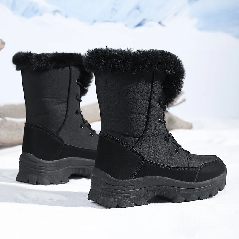Bottes de Neige Femme Style Nord-Est | Imperméables Antidérapantes | Coton Épais Polaire | Ski & Hiver