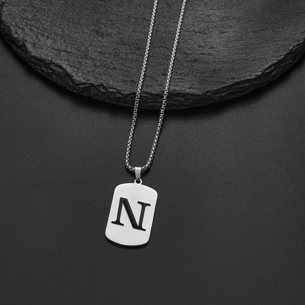 Collier Pendentif Initiale A-Z Délicat | Acier Inoxydable | Bijou Homme & Femme 2024 | Cadeau