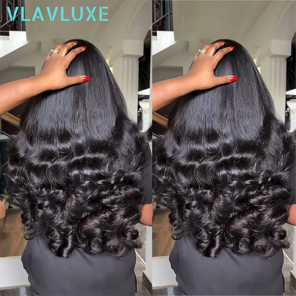 100% Human Hair 350/450 Density 30 32 Inch Bouncy Curly 13x6 HD Lace Front Glueless Wig Brazilian Hair Wear And Go Wig For Women