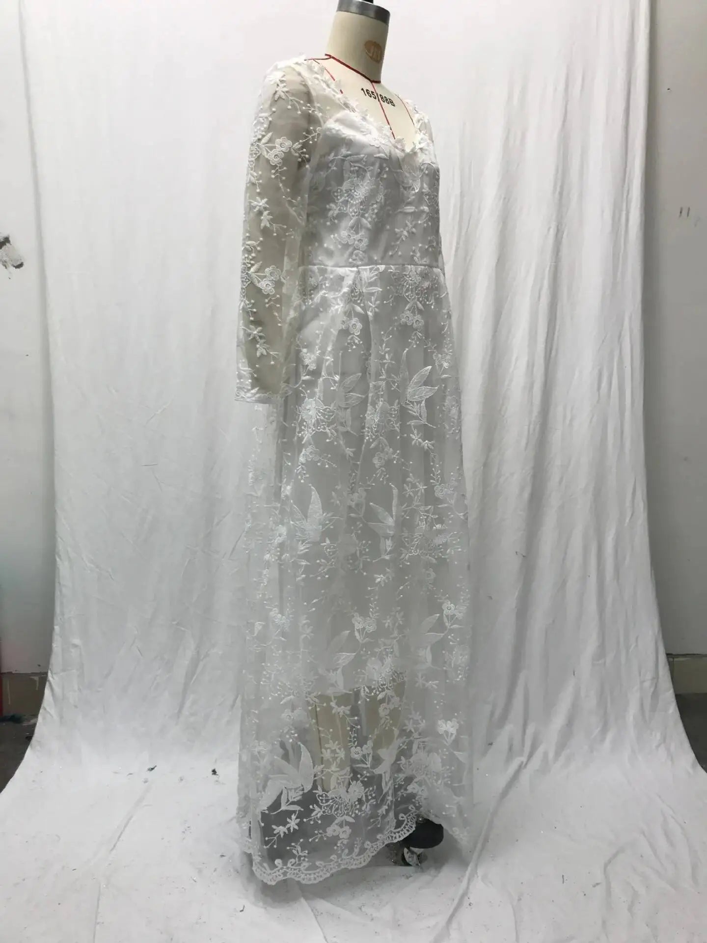 2026 New Women's Dress Lace Deep v Long Sleeve Dress Long Dress Long Dress Gown Vestidos De Festa
