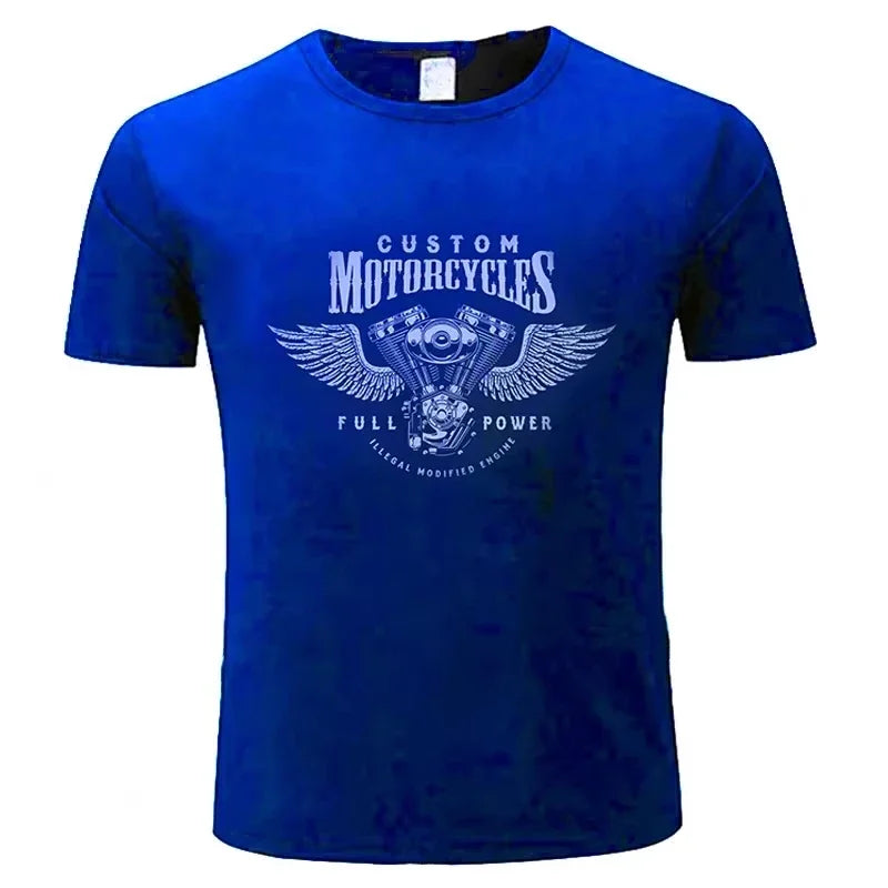 2024 Men T Shirt Motorcycles Engine Chopper Biker Bobber Motard Harleys Tees Graphic Oversize Davidson Streetwear Casual Unisex