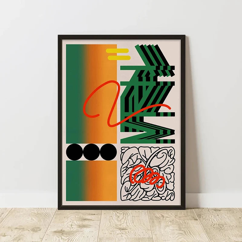 Classic Abstract Art Poster, Retro Abstract Image Printing Art Canvas Painting, Used for Home Room Wall Decoration, Frameless