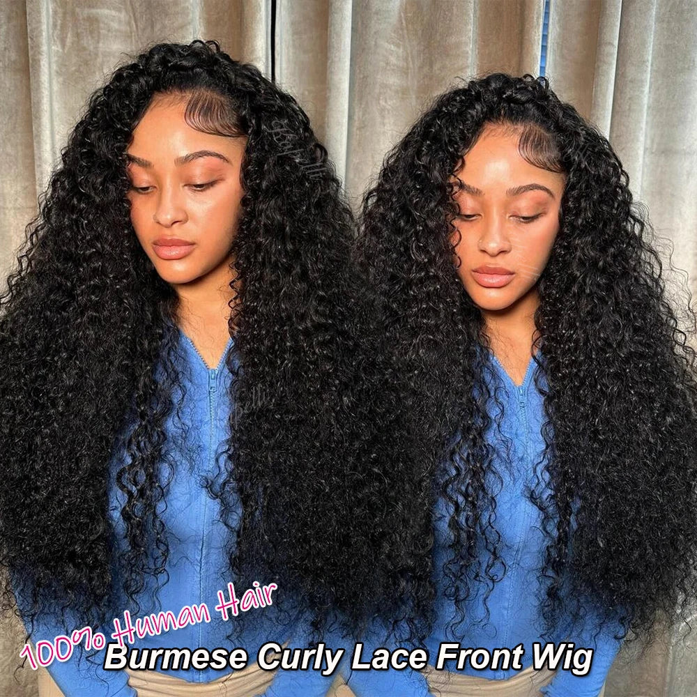 Perruque Birmane Curly 3C4A | 280% Haute Densité | HD Lace 13x4 & 13x6 | Cheveux Bruts Brésiliens | Femme