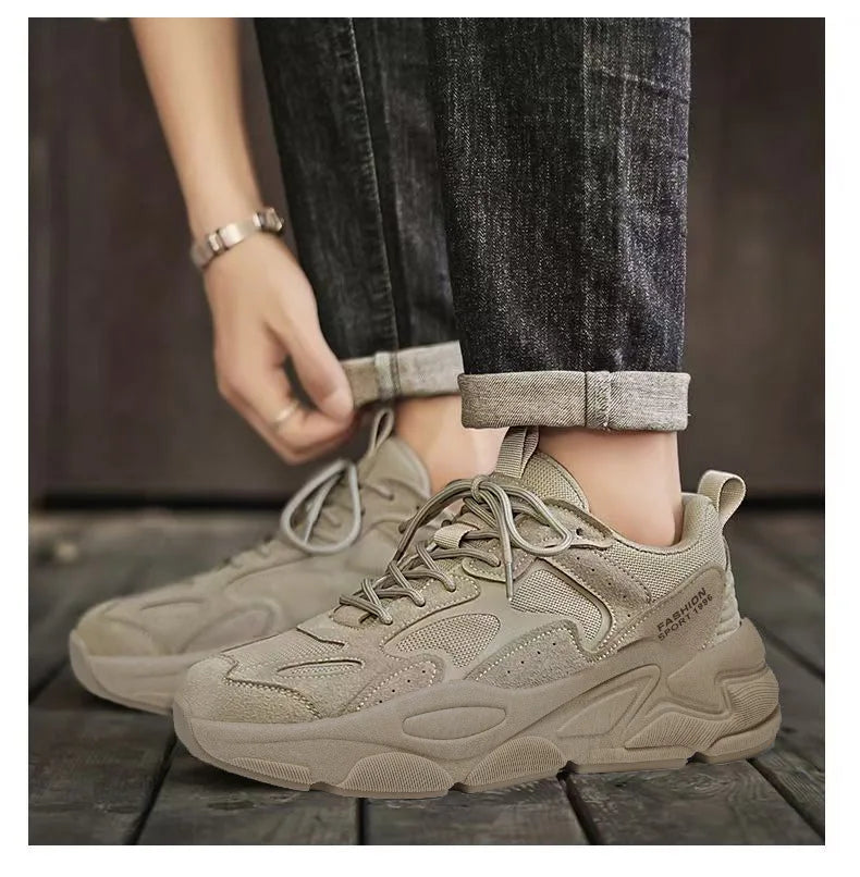 Baskets Dad Homme Été 2026 | Mesh Respirant Casual | Semelle Épaisse Streetwear