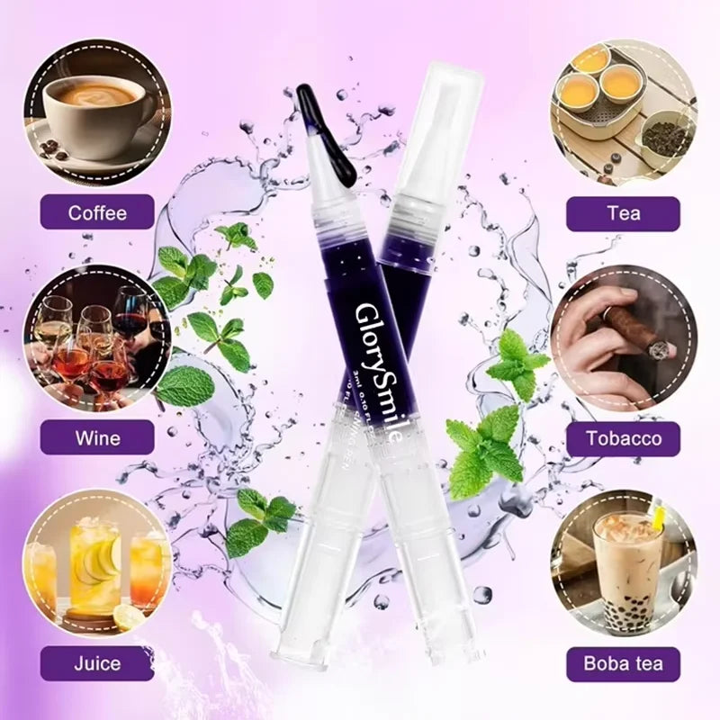 Magical Purple Teeth Whitening Pen, Fresh Breath, Stain Removal, Toothpaste, Oral Deep Cleaning, Teeth Cleaning Essence, Oral Care