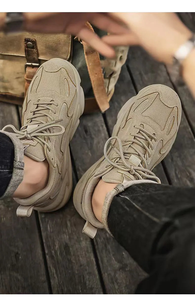 Baskets Dad Homme Été 2026 | Mesh Respirant Casual | Semelle Épaisse Streetwear