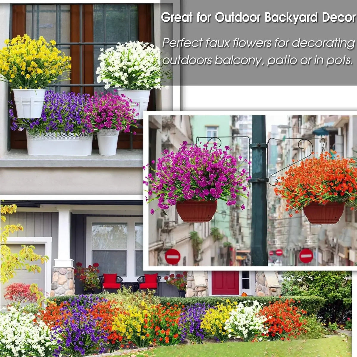 Plantes Artificielles Extérieur Résistant UV | Arbustes Plastique | Décor Intérieur & Extérieur