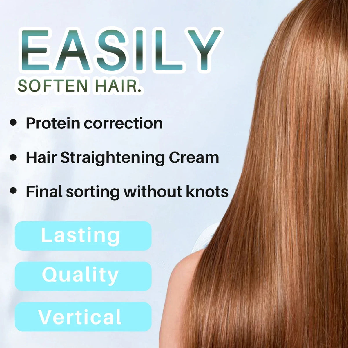Crème Kératine Lissage Permanent Professionnel | Lissage Définitif | Soin Cheveux Doux