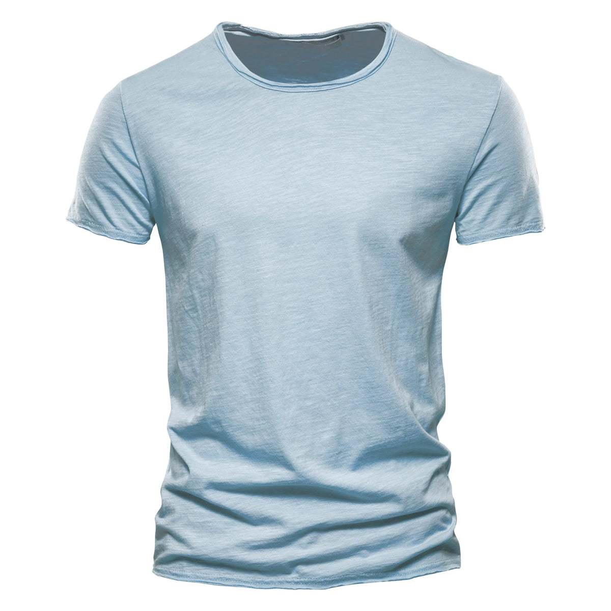 T-Shirt Homme 100% Coton | Col Rond | Manches Courtes | Uni Casual | Doux & Confortable | Été